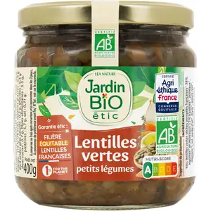 Organic Cooked Lentils with Veggetables - Jardin Bio