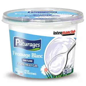 Plain White Cheese with 3.2% Fat - Pâturages