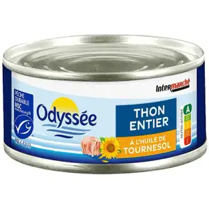 Whole Tuna in Sunflower Oil - Odyssée