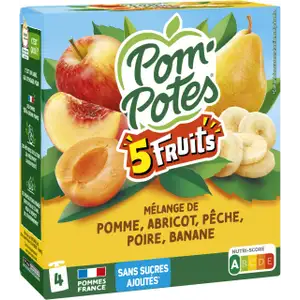 5 Yellow Fruits Compote No Added Sugar - Pom'Potes