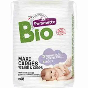 Organic Baby Cotton Maxi Squares - Pommette