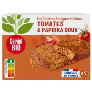 Tomatoes & Sweet Paprika Bulgur & Quinoa Patties - Céréal Bio