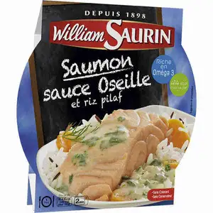 Salmon with Sorrel Sauce and Pilaf Rice - William Saurin