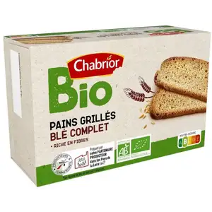 Toasted Organic Whole Wheat Bread - Chabrior