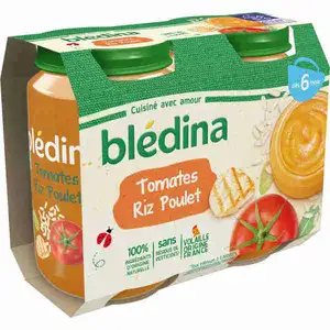 Baby Food from 6 Months, Tomato, Rice and Chicken - Blédina