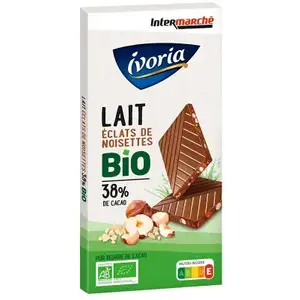 Organic Milk Chocolate with Hazelnut 42% - Ivoria