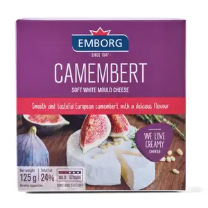 Camembert Soft White Mould Cheese - Emborg
