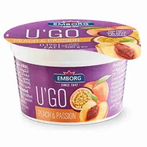 U'go Mix Peach & Passion Milk Dessert 0.1% Fat - Emborg