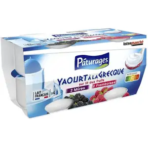 Blackberry and Raspberry Greek Style Yogurt - Pâturages