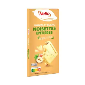 White Chocolate with Whole Hazelnut - Netto - Netto