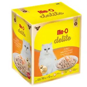 Delite Tuna with Shrimp In Gravy Pouch Box - Me-O