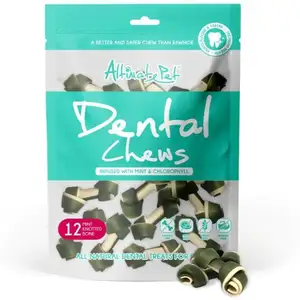 Dental Chews Mint Chlorophyl Knotted Bones - Altimate Pet