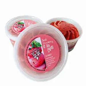 Basil & Strawberry Sorbet Cup - Lyly Cream