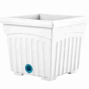 Biodegradable Square Planter Pot ( White) - Baba
