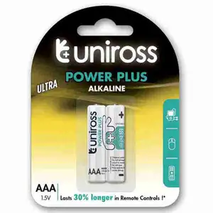 Power Plus Alkaline Battery 1.5V AAA2 - Uniross