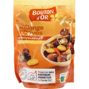 Mixed Pitted Olive and Lupin Beans - Bouton d'Or
