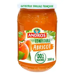 Apricot Jam Less Sugar 30% - Andros