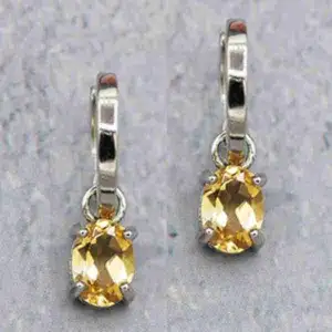 Hoop & Charms Oval Citrine - A.Varini - Alice Varini Jewelry