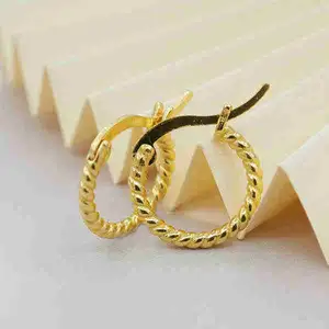 Hoops Twist Silver Gold Plated - Alice Varini Jewelry