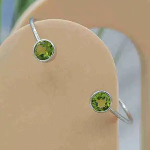 Bangle Peridot Round 7mm - Alice Varini Jewelry