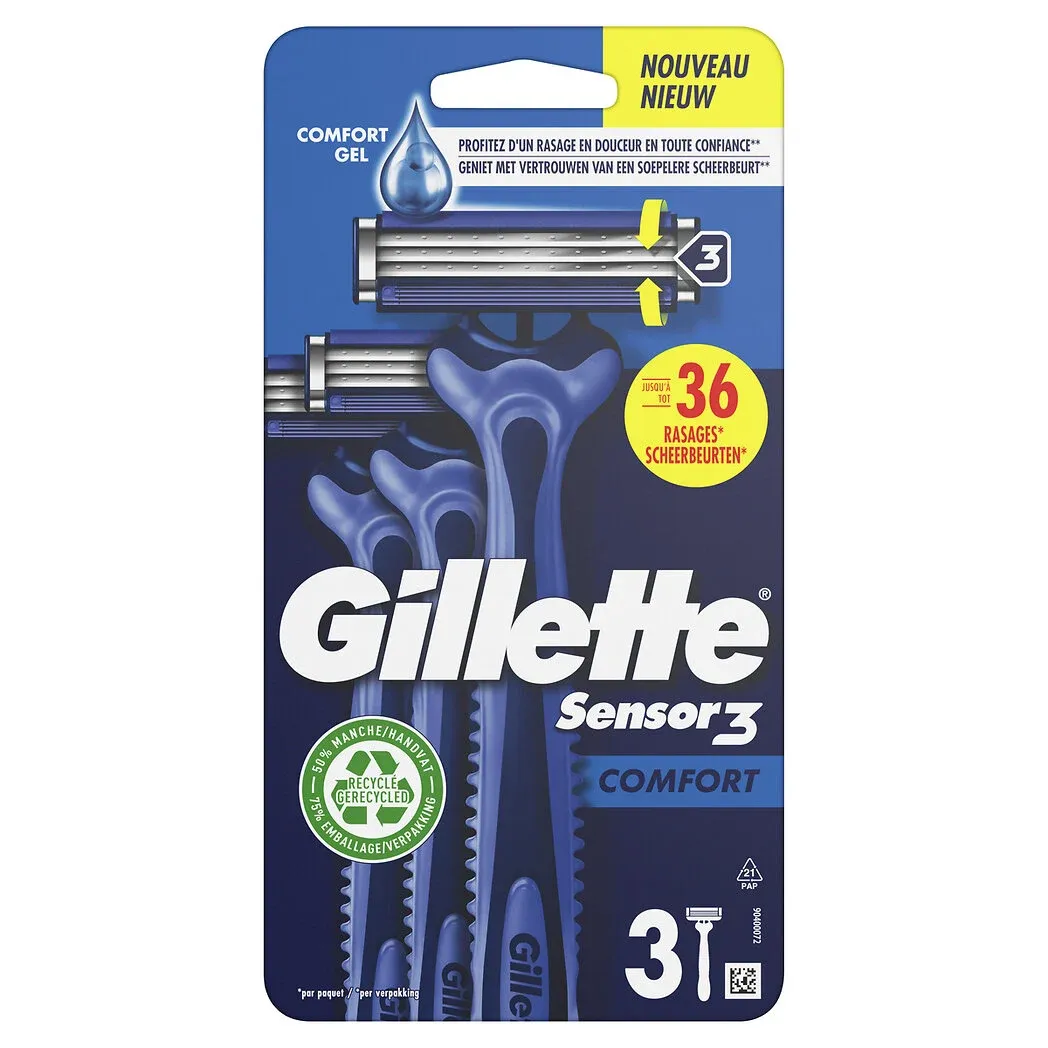 Sensor 3 Comfort 3-Blade Disposable Razor