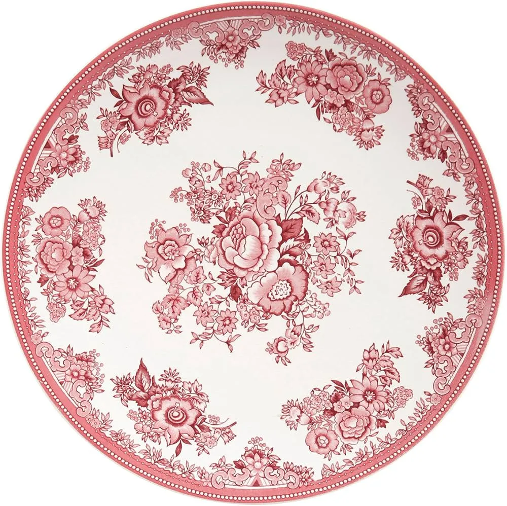 White and Pink Dessert Plate