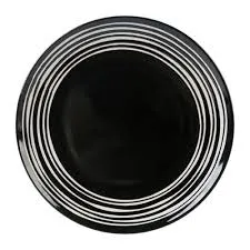 Black Dessert Plate