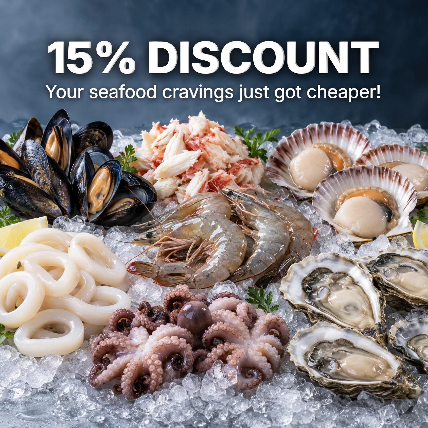 Seafood 15% Off