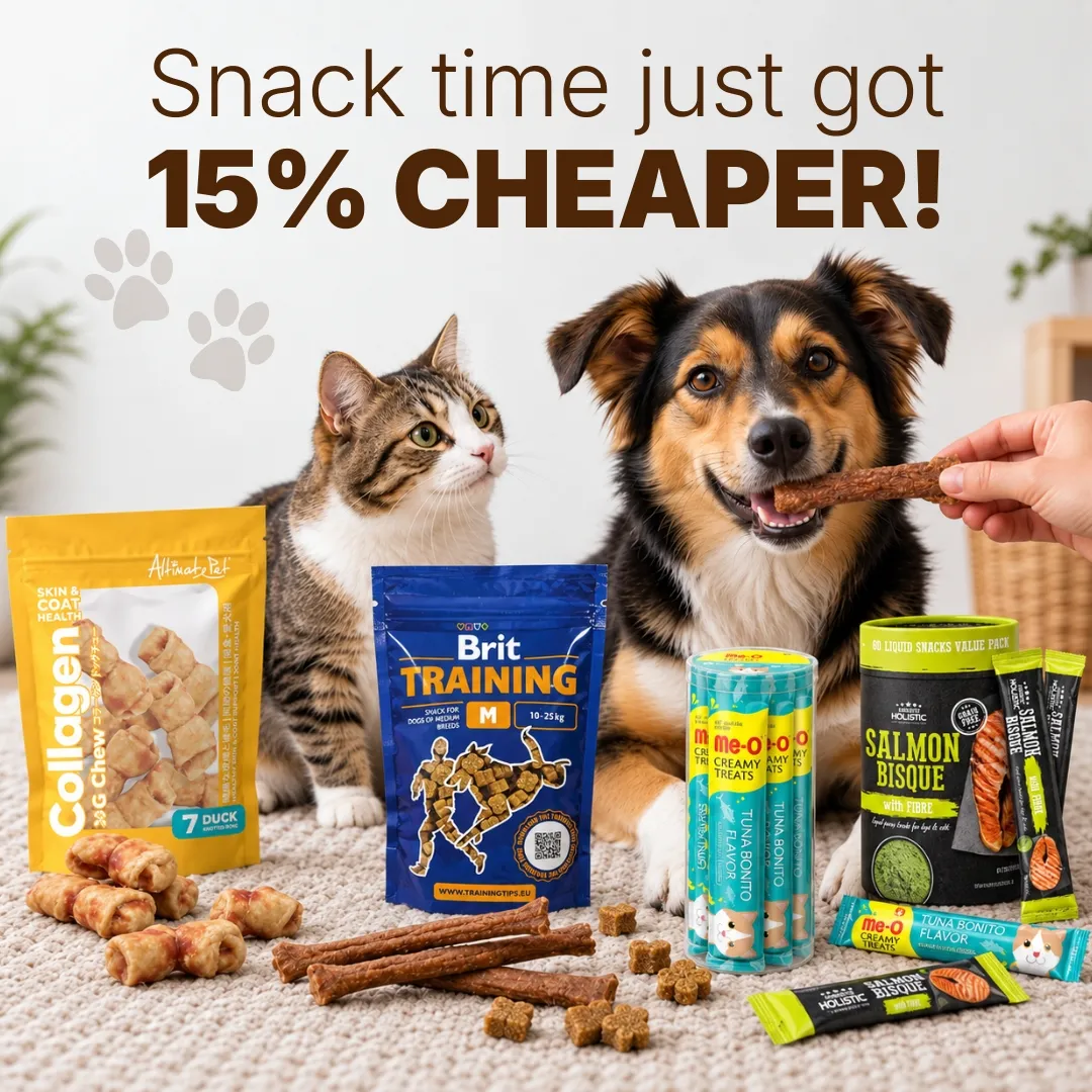 Pet treats 15%