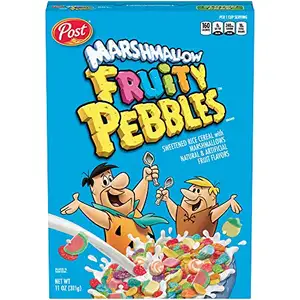 Marshmallow Fruity Pebbles (Sweetened Rice Cereal with Marshmallows) - Post