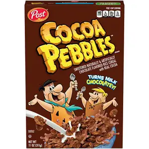 Cocoa Pebbles (Sweetened Chocolate Flavored Rice Cereal with Real Cocoa) - Post