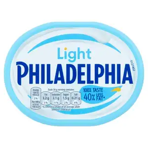 40% Less Fat Light Cream Cheese - Philadelphia