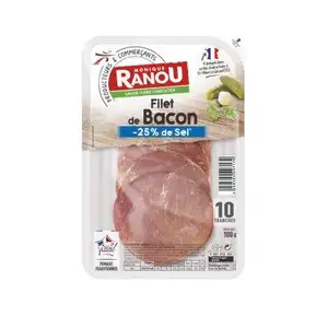Smoked Bacon Filet Less 25% Salt - Ranou