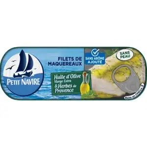 Mackerel Filets in  Extra Virgin Olive Oil & Provence Herbs - Petit Navire