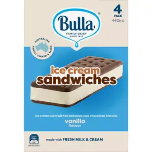 Vanilla Ice Cream Sandwiches - Bulla