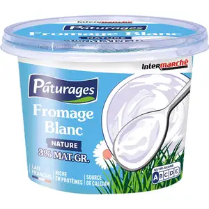 Plain White Cheese with 3.2% Fat - Pâturages