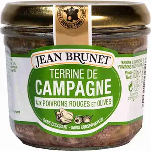 Country Terrine with Red Bell Pepper and Olives - Jean Brunet - Jean Brunet