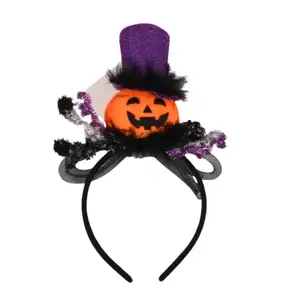 Halloween Pumpkin with Hat Headband