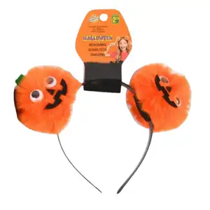 Halloween Pumpkin with Fur Headband