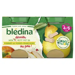 My First Little Pot of Apples and Pears No Added Sugar from 4/6 Months - Blédina