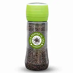 Pepper Corn in Bottle with Grinder (Non-Refillable) - Sela Pepper