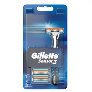 Sensor 3 3-Blade Razor with 3 Refills - Gillette