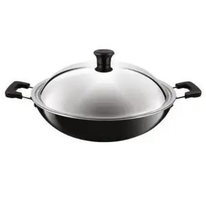 C5289614 - Cookware Asian Chinese Wok with Lid - Tefal