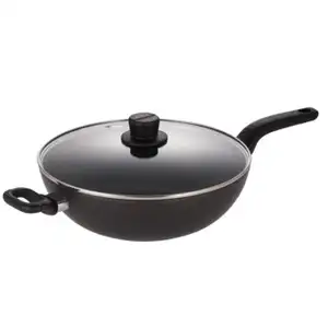 H91494 - Intense Cook Hard Anodized Induction Wok Pan with Lid - Tefal