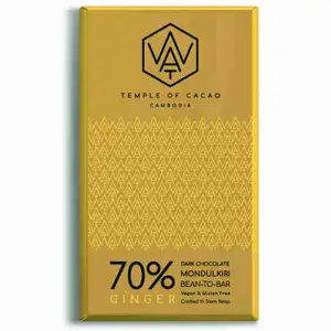 70% Ginger Dark Chocolate - Wat Chocolate