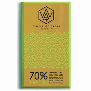 70% Kaffir Lime Dark Chocolate - Wat Chocolate