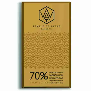 70% Palm Sugar Dark Chocolate - Wat Chocolate