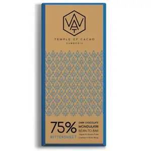 75% Bittersweet Dark Chocolate - Wat Chocolate