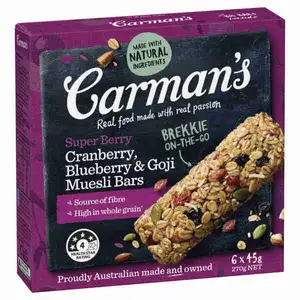 Cranberry, Blueberry & Goji Muesli Bars - Carman's
