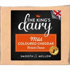 Mild Coloured Cheddar British Cheese - The King's Dairy